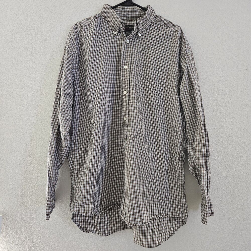 Banana Republic Shirt Mens Large Brown Longsleeve Button Up